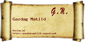 Gazdag Matild névjegykártya